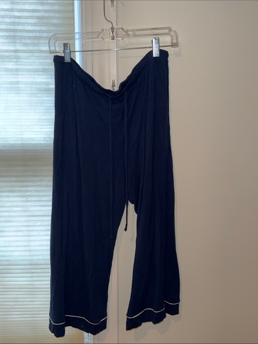Auden Navy Blue Pajama Pants with Contrast Trim